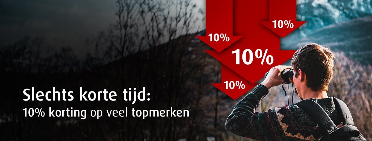 10% korting veel topmerken