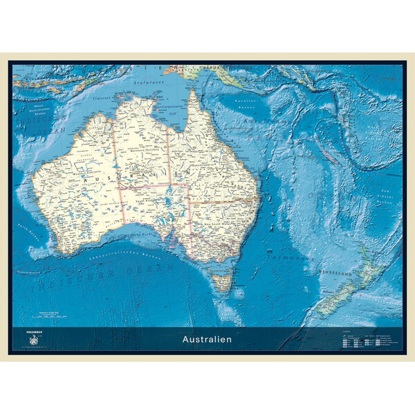 Columbus Continentkaart Australia (115 x 85 cm)