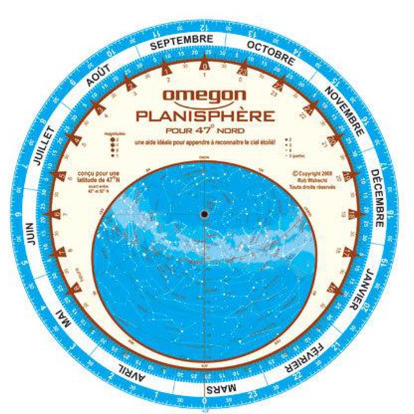 Omegon Sterrenkaart Planisfeer (Frans)