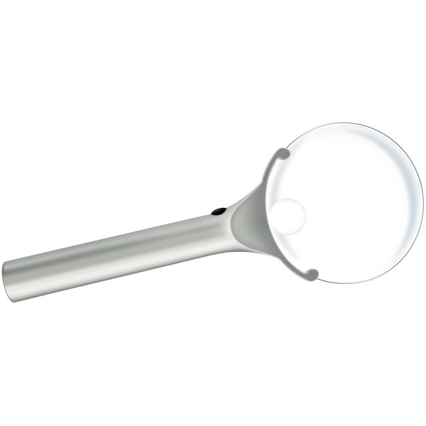 Bresser Vergrootglazen 2.5x, 85mm LED magnifying glass,  frameless plastic, with case