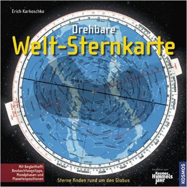 Kosmos Verlag Draaibare wereldsterrenkaart (Duits)