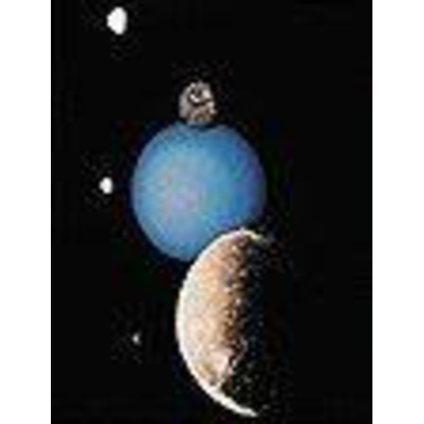 Poster Uranus met manen