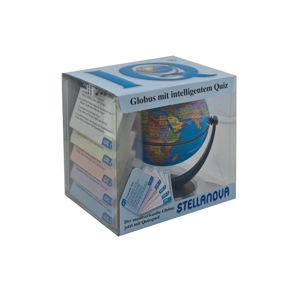 Stellanova Draaibare globe met IQ-Quiz (Duits) 10cm