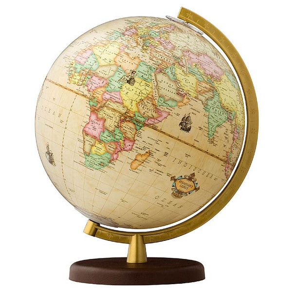 Columbus Renaissance globe, verlicht (Engels) 26cm