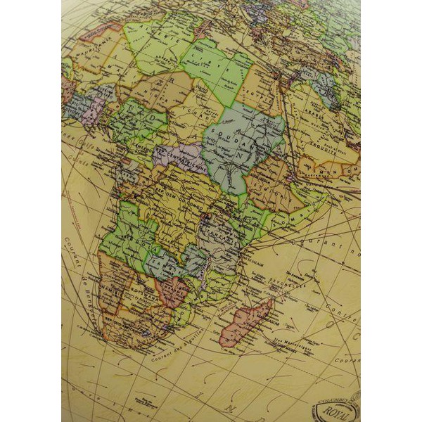 Columbus Staande globe Royal 40cm Standfuß Holz Wenge/ Edelstahl