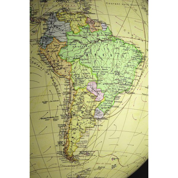 Columbus Staande globe Royal 40cm Standfuß Holz Wenge/ Edelstahl