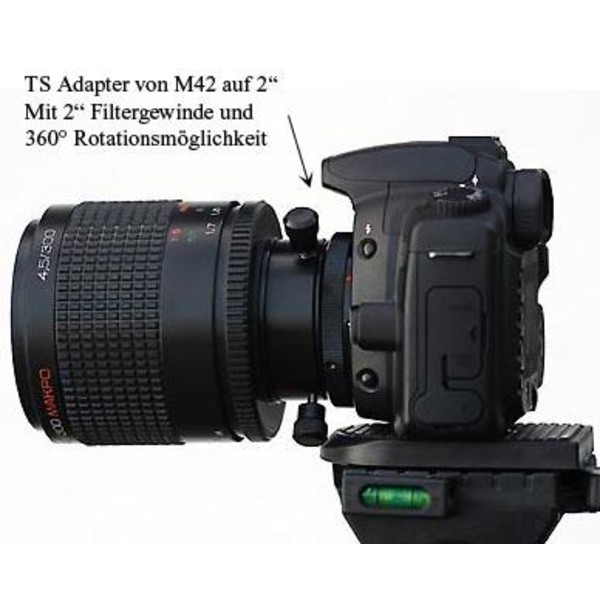 TS Optics Rotator Rotatiesysteem T2 (binnenzijde/telescoopzijde) op T2 (buitenzijde/camerazijde)