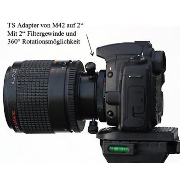 TS Optics Rotatiesysteem M42x1 (binnenzijde/telescoopzijde) op T2 (buitenzijde/camerazijde)