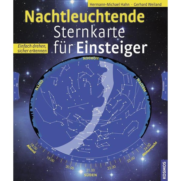 Kosmos Verlag Sterrenkaart Nachtleuchtende Sternkarte für Einsteiger (Duits)