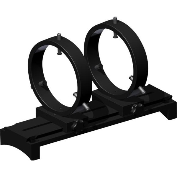 Omegon Volgkijker ringen Buisklemmenset met 110mm buisklemmen en variabele adapterrail, voor C8