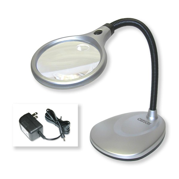 Carson Vergrootglazen DeskBrite-200 tafellamp, met ingebouwde loep 2x/5x