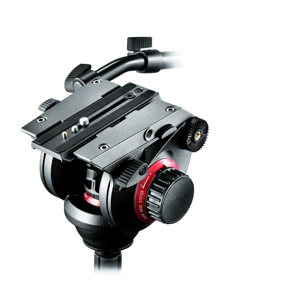 Manfrotto 2-way-panheads 504HD Pro Fluid 2-weg-kop, met snelkoppelingsplaat 501PL