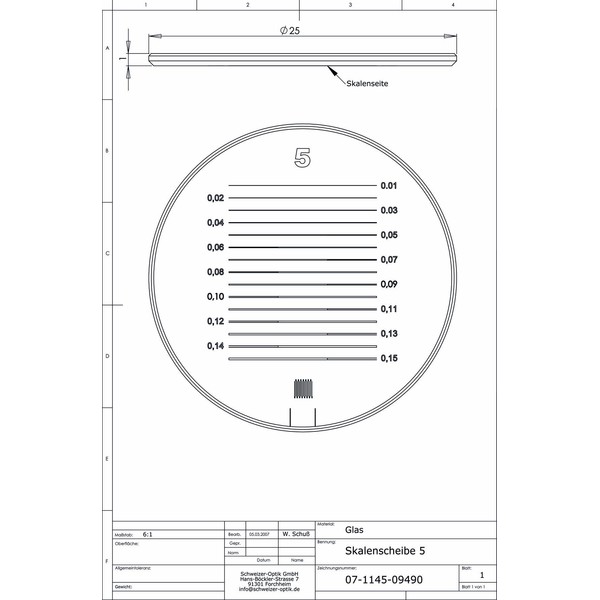Schweizer Schaal 5, voor Tech-Line standloepen