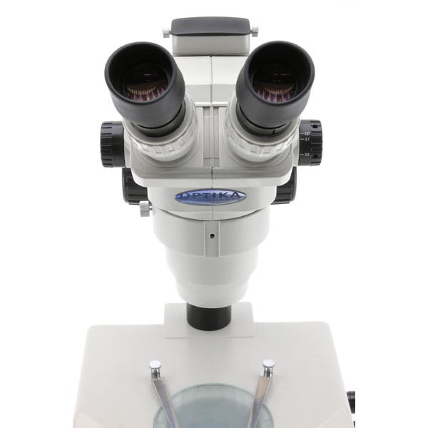 Optika Stereozoommikroskop Binokulares Zoomstereomikroskop SZR-5, Fuß mit Beleuchtung, 1 Leuchte