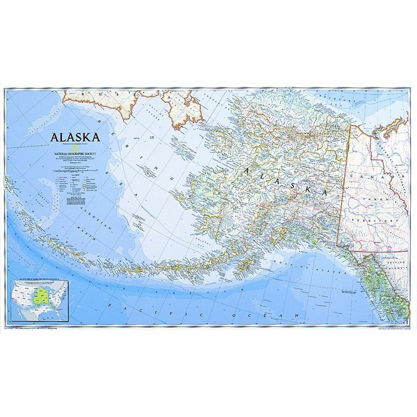National Geographic Kaart Alaska (Engels)