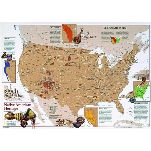 National Geographic Kaart Amerikaans erfgoed