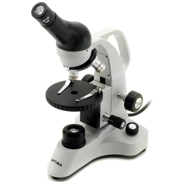 Optika Microscoop B-20R, monoculair, LED, met herlaadbare batterijen