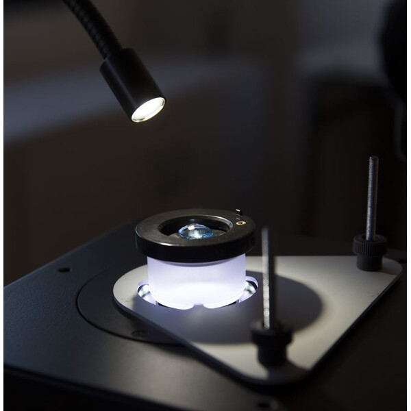 Optika Stereo zoom microscoop OPTIGEM-4, trinoculair, gemmologisch, kantelbaar statief