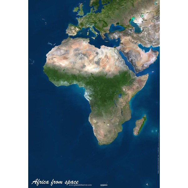 Planet Observer continentkaart Afrika