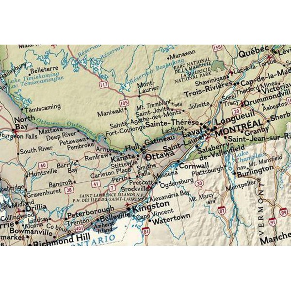 National Geographic Kaart Canada, gelamineerd (Engels)