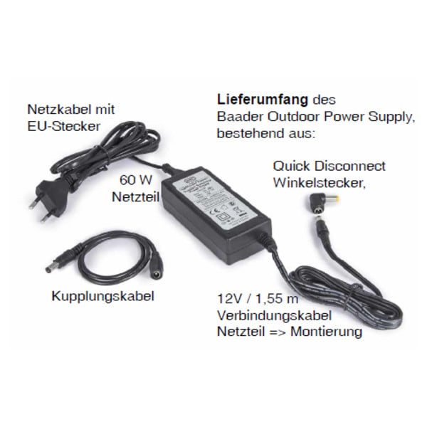 Baader Stroomvoorziening Outdoor 60W / 12,8V / 5A power mains adapter