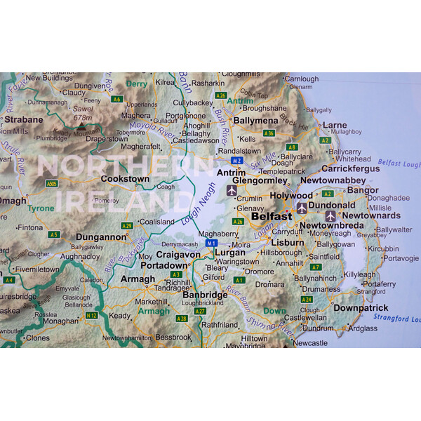 GeoMetro Kaart Ierland (90 x 90 cm)