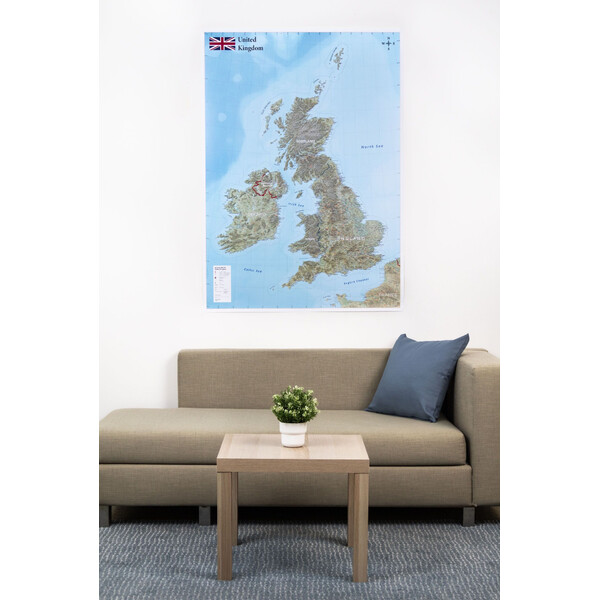 GeoMetro Kaart United Kingdom (100 x 140 cm)