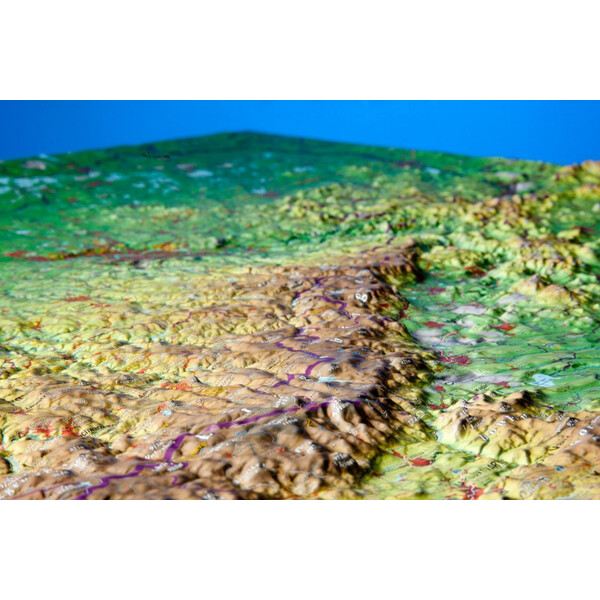Georelief Regionale kaart Saksen