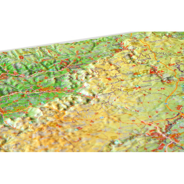Georelief Regionale kaart Schwäbische Alb