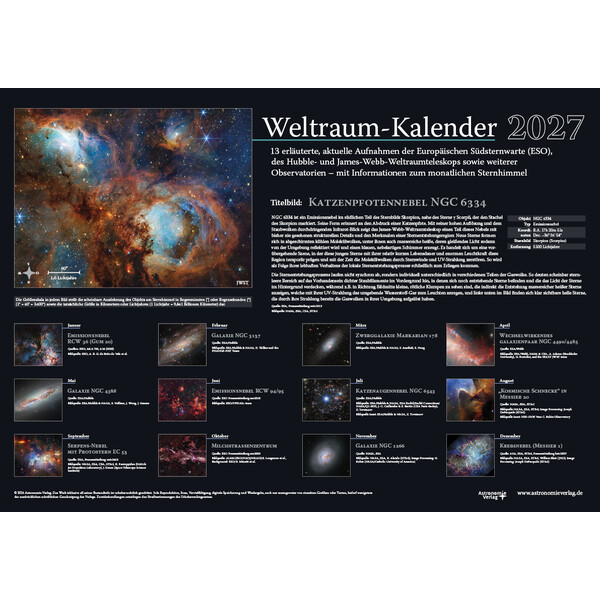 Astronomie-Verlag Weltraum-Kalender 2027