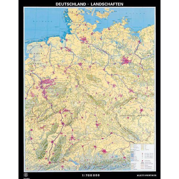 Klett-Perthes Verlag Landkarte Deutschland Landschaften