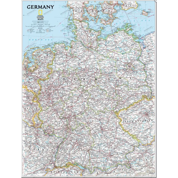 National Geographic Kaart Duitsland (Engels)