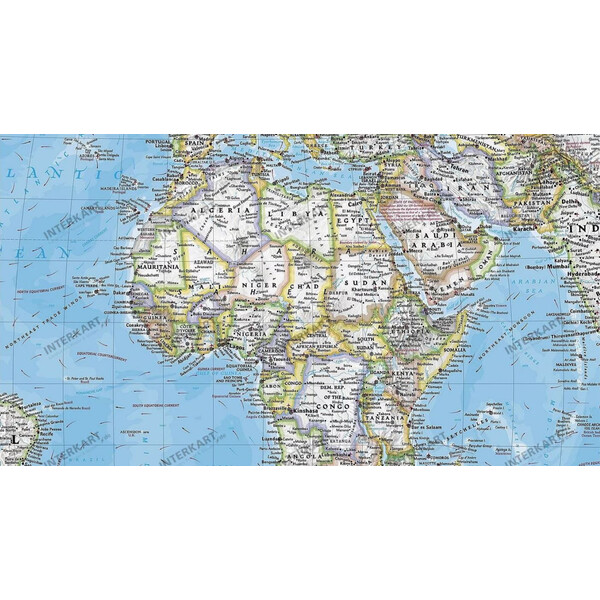 National Geographic Wereldkaart (279 x 193 cm)