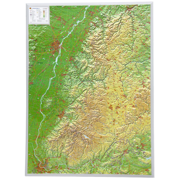 Georelief Regionale kaart Zwarte woud