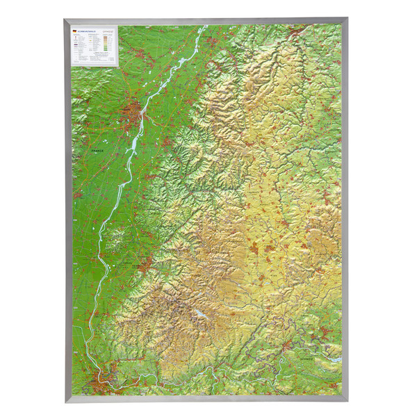 Georelief Regionale kaart Zwarte woud