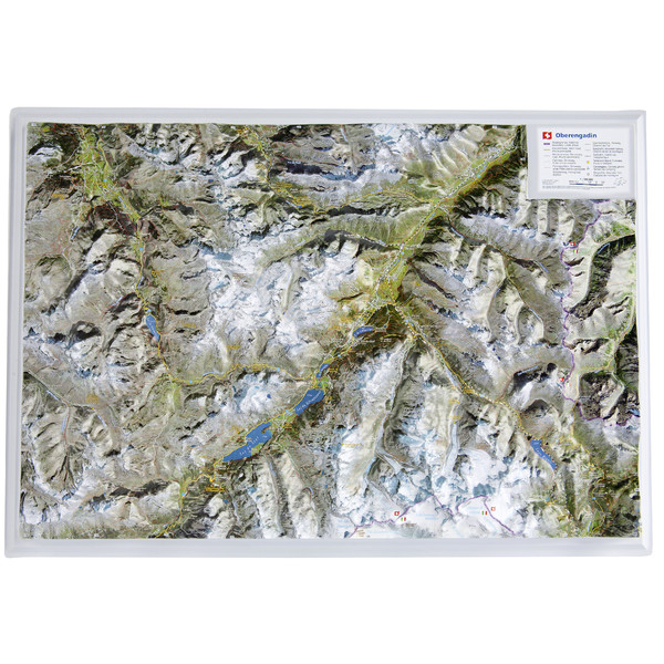 Georelief Regionale kaart Oberengadin