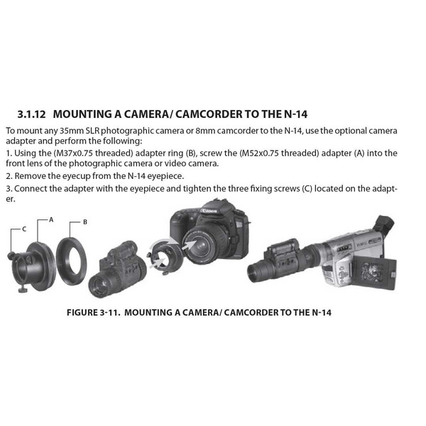 Armasight Camera-adapter #47 (Sirius, Avenger, Spark)