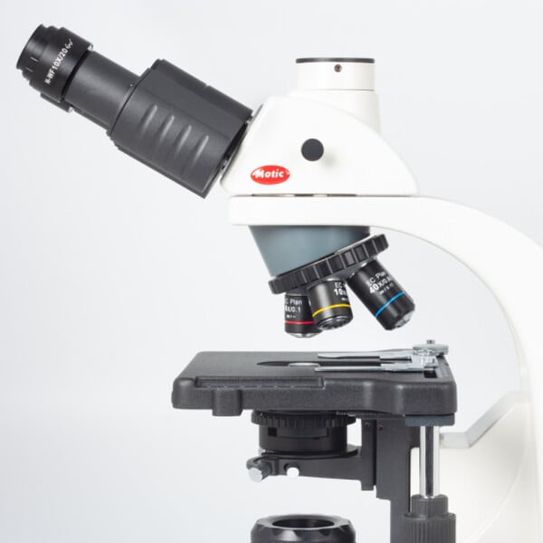 Motic Microscoop BA310E, trino, BF, infinity, EC-plan, achro, 40x - 1000x, Hal. 30W, LED (opt.)