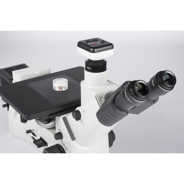 Motic Omgekeerde microscoop AE2000 MET, trino, 50x-500x, LM, Darkfield, 100W