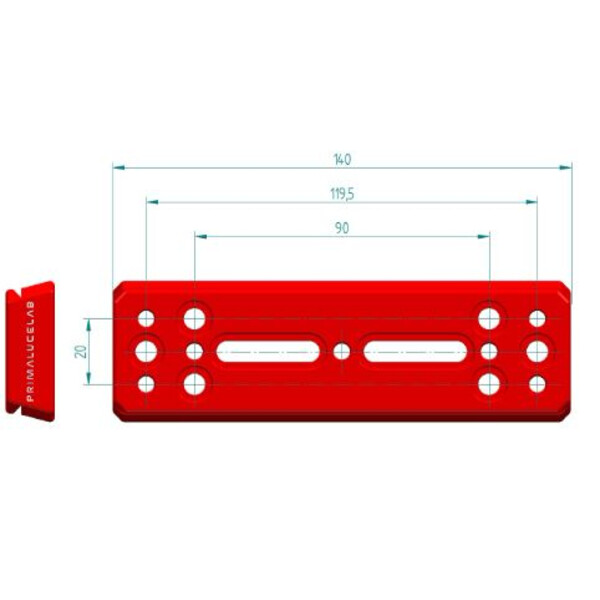 PrimaLuceLab Prismenschiene PLUS Vixen-Style 140mm