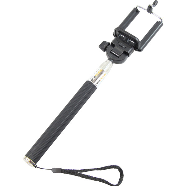 Aluminium monopod Selfie stick voor smartphones en compactcamera's, roze