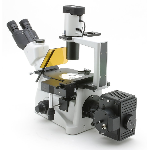 Optika Omgekeerde microscoop XDS-3FL4, trinoculair, omgekeerd, fluorescentie met 4 filterhouders
