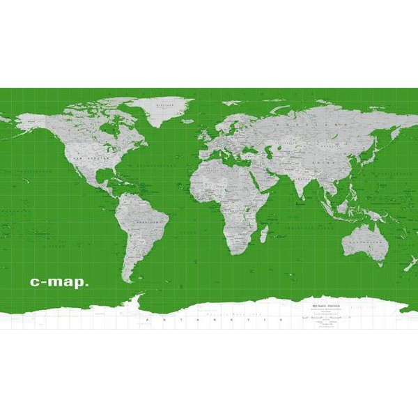 Columbus Wereldkaart C-map map of the world '' green ''