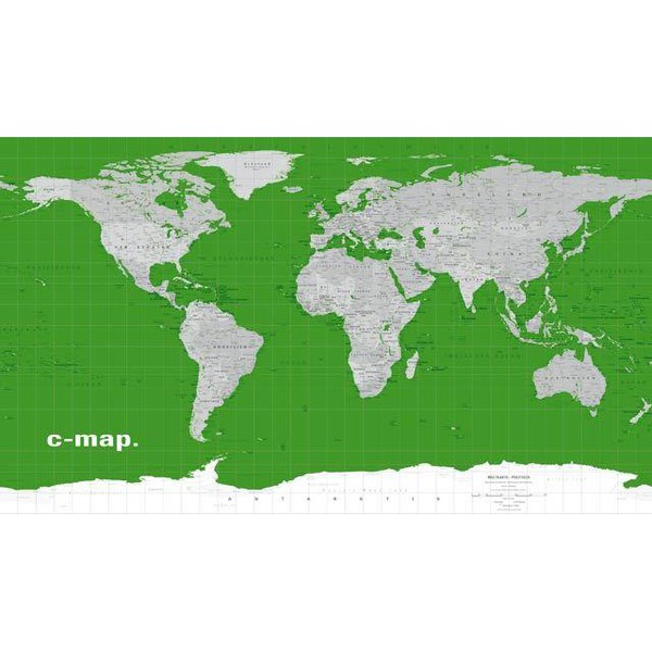 Columbus Wereldkaart C-Map wereld map ''groen