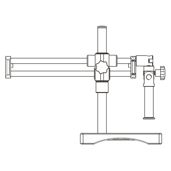 Motic Groot statief met horizontale arm, kolom 32mm, met bodemplaat