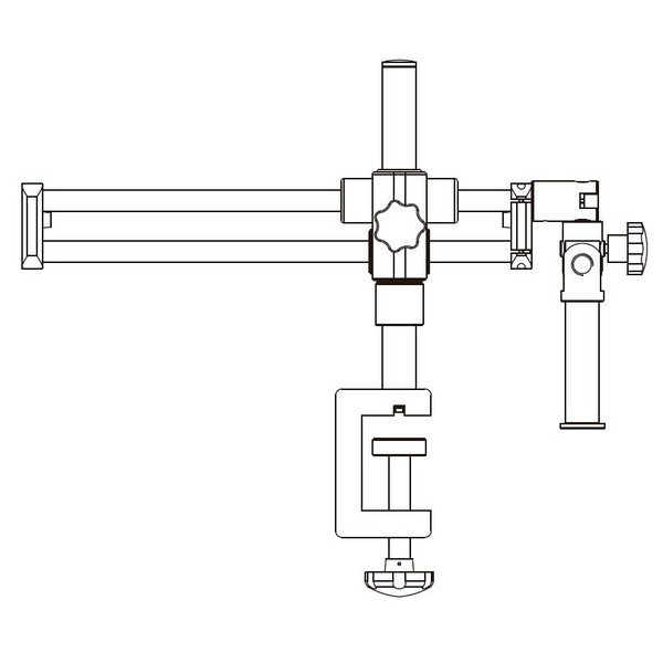 Motic Groot statief met horizontale arm, kolom Ø 32mm, met tafelklem