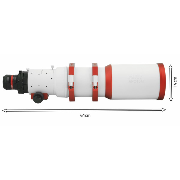 PrimaLuceLab Apochromatische refractor AP 104/650 T Airy + Field Flattener + Filter Drawer OTA