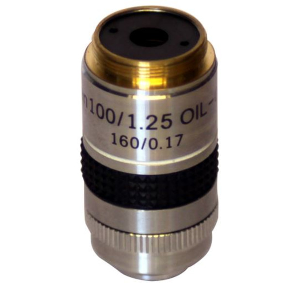 Optika Objectief 100x M-059, immersie-olie, met irisdiafragma voor donkerveld, voor B-380, B-500