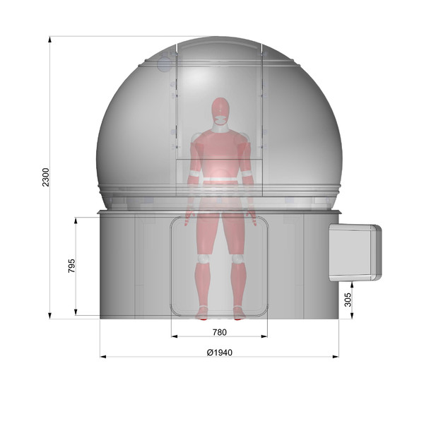 Omegon H80 sterrenwachtkoepel, 2m diameter