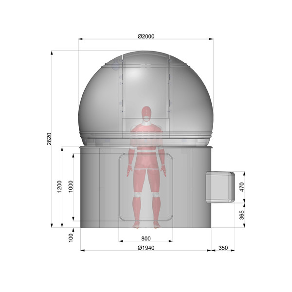 ScopeDome H120 sterrenwachtkoepel, 2m diameter